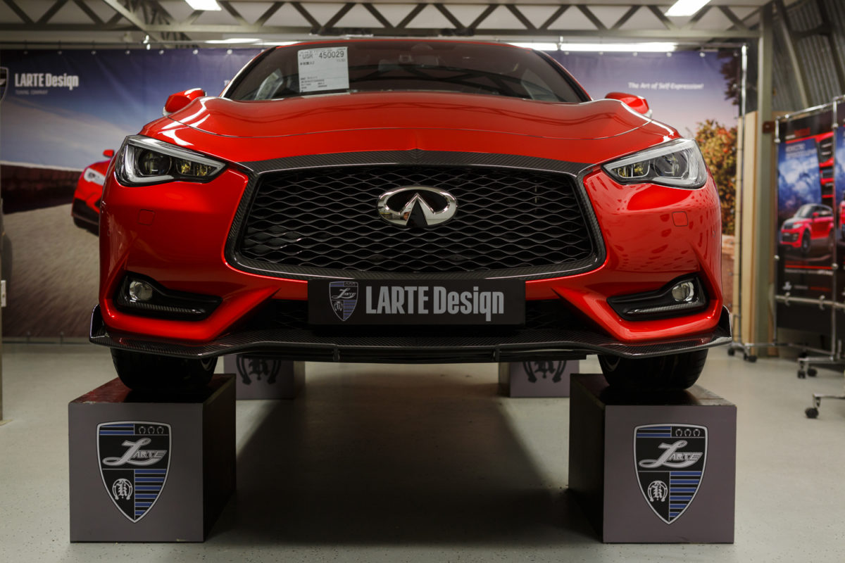 Q60 with body kit from Larte Design front view